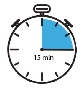 Stopwatch Icon Indicating a 15 minute interval
