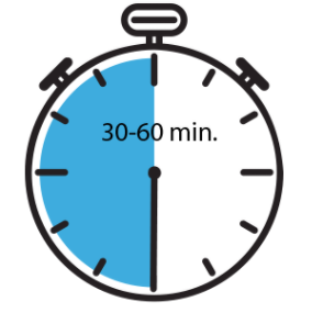 Stopwatch Icon Indicating a 30 minute interval