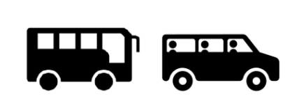Icons of a small bus and a van