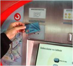 A ticket vending machine with a Smart Card reader A ticket vending machine with a Smart Card reader