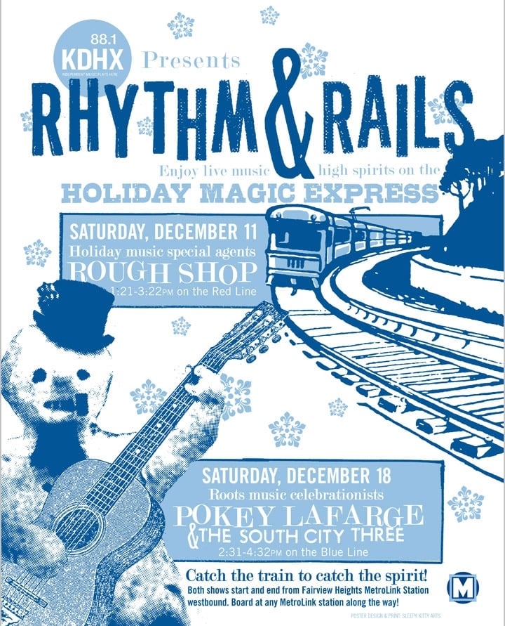 88.1 KDHX Presents Rhythm & Rails Onboard Holiday Concert Series on