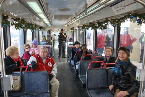 Ten Toes group from Citizens for Modern Transit on the Holiday Magic Train