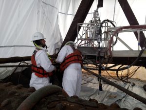 Blasting inside of containment