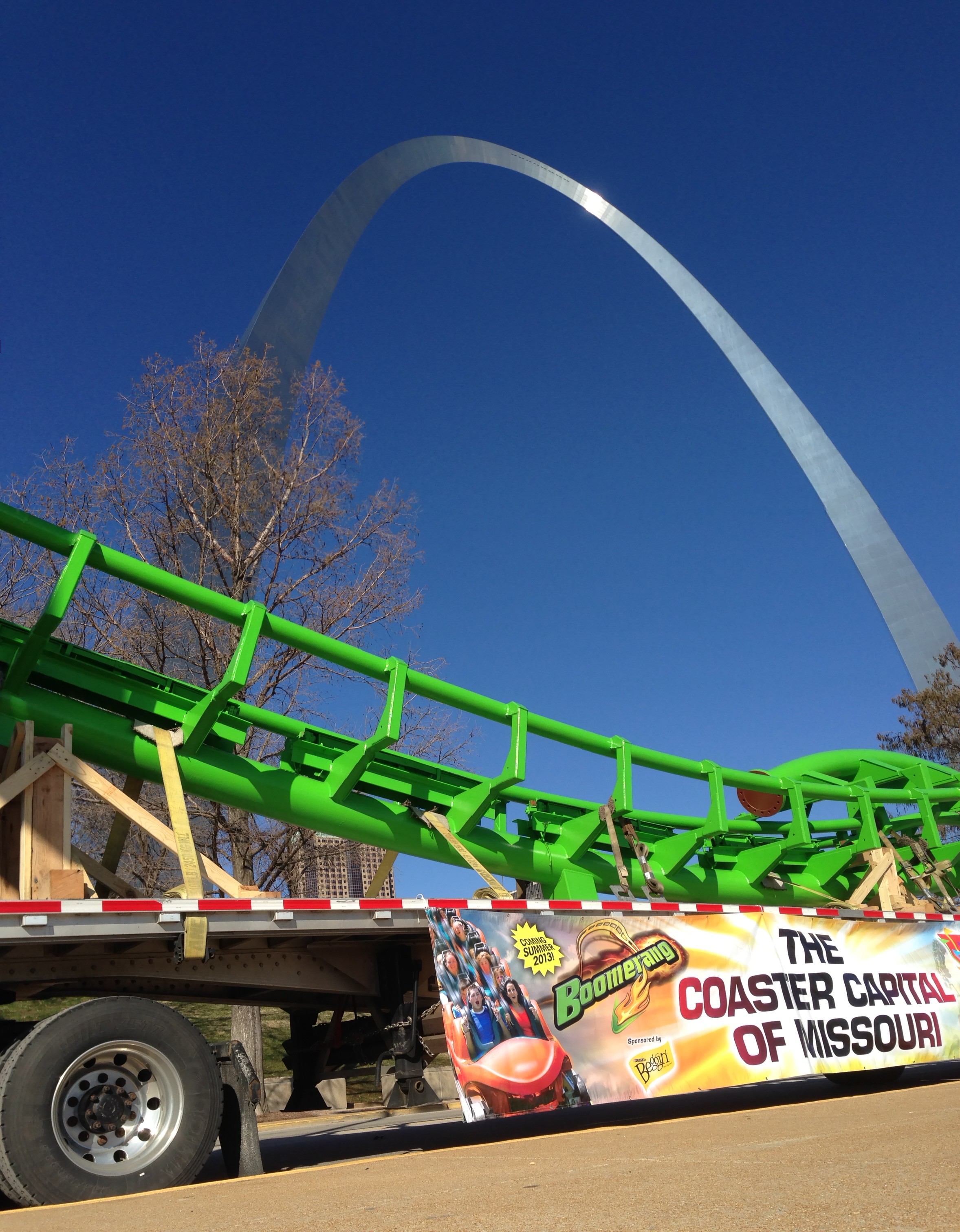 Piece of New Six Flags Roller Coaster Parks In Front Of The Gateway Arch - mediakits.theygsgroup.com Site ...