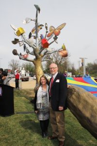 Artist Catharine Magel and Metro Arts In Transit Director David Allen