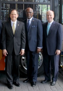 St. Louis Mayor Francis Slay; St. Louis County Executive Charlie Dooley; Bi-State Development Agency President & CEO.