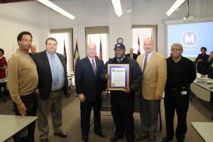 Reginald Cavitt , financial secretary treasurer of the Amalgamated Transit Union Local 788; Ray Friem, chief operations officer for Metro transit; John Nations, president and CEO of the Bi-State Development Agency; Lamont Moore, Metro Call‑A‑Ride operator; Jeff Butler, chief of paratransit operations; and Larry Gilmore, director of paratransit operations