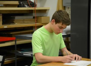Crossroads Preparatory School Student Gabe provides ideas for a new Metro artwork.