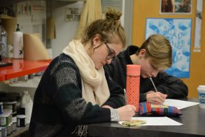 Crossroads Preparatory School Student Charlotte provides ideas for a new Metro artwork.