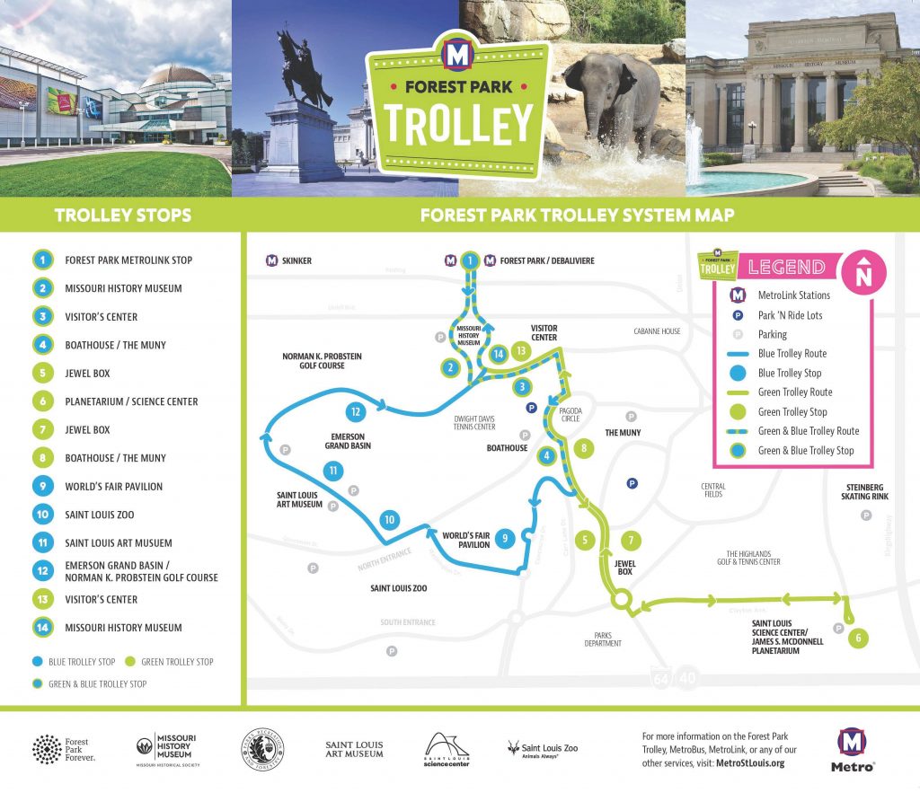 Forest Park Trolley Route Map