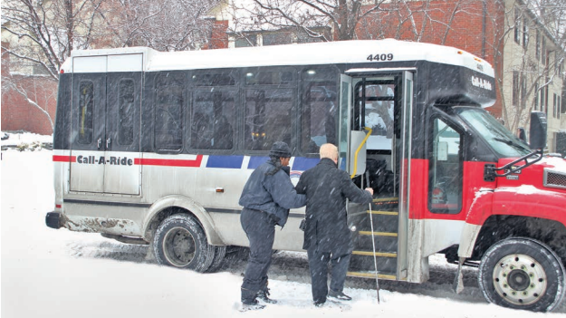 Boarding Call-A-Ride In Bad Weather