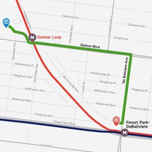 Directions to Delmar Loop Station Parking