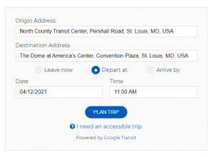 TRANSIT WEB TRIP PLANNER visual data 8
