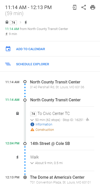 bus trip planner metro