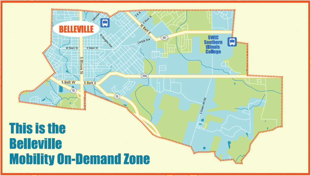 Map of Belleville Flyer service area