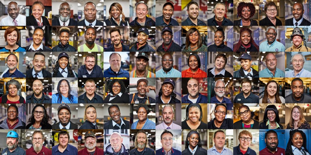 A collage of various Metro employees