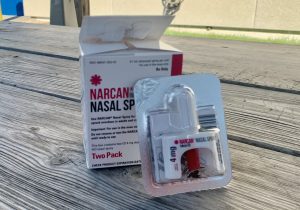 Photo of a Narcan bottle