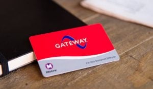 Red On The Way With ADA Gateway Card sitting on a desk