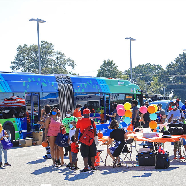 Wide angle view of MetroFest.