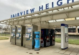 Fairview Heights Transit Center ticket vending machine area