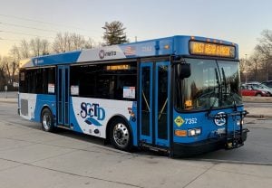 Photo of a MetroBus that operates in St. Clair County Transit District