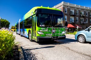 MetroBus Electric bus vehicle. 