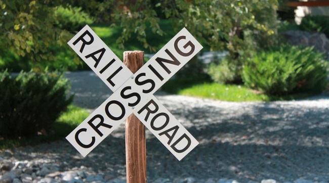 Photo of a Railroad Crossing sign