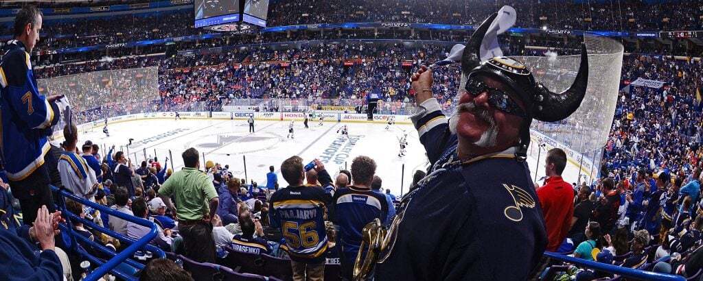 Blues Hockey game at Enterprise Center.
