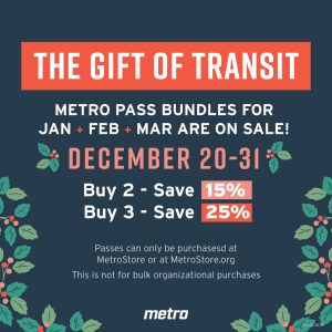 Graphic highlighting a special pass discount where you can get 15% off if you buy two monthly passes or 25% off if you buy three