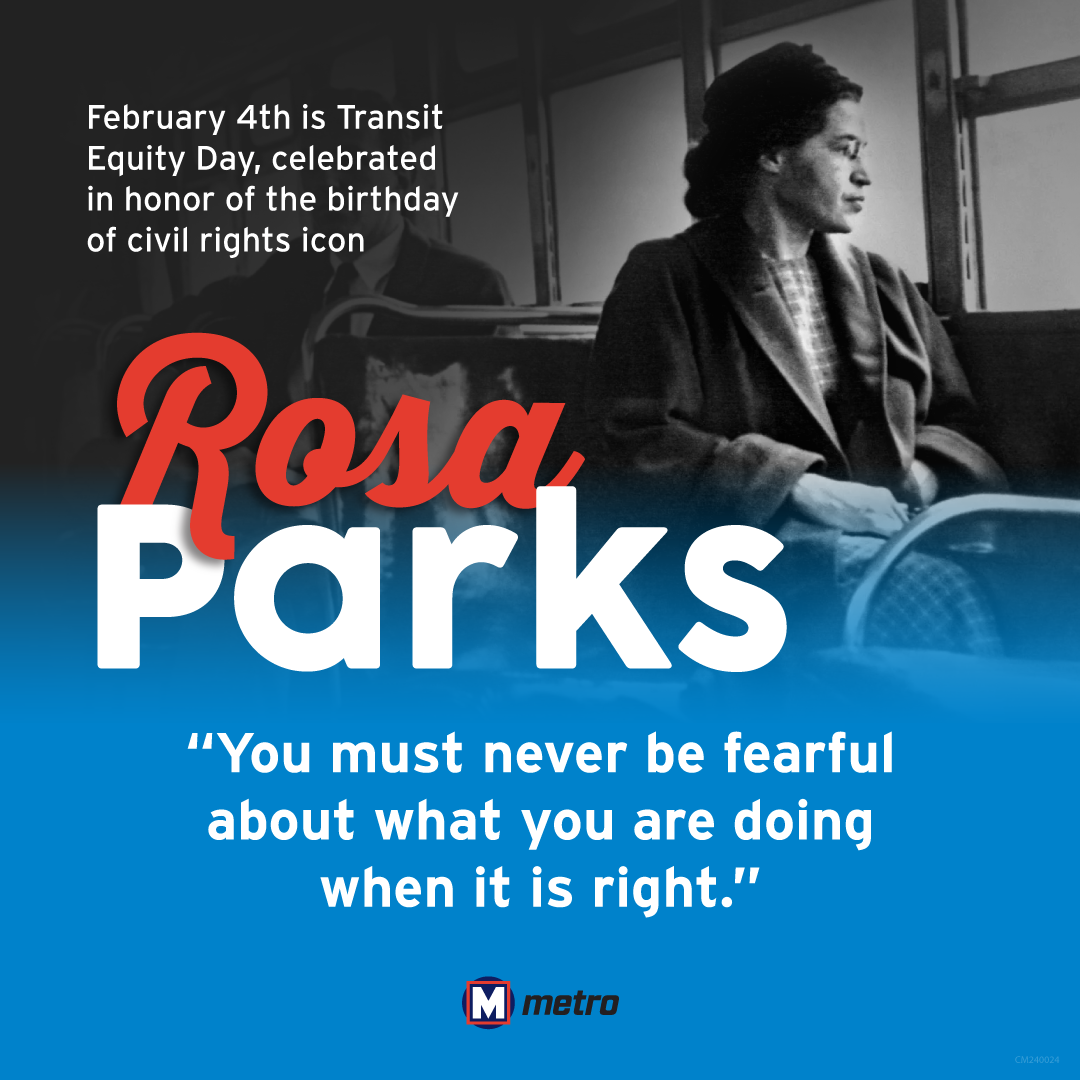 Honoring Rosa Parks on Transit Equality Day Metro Transit Saint Louis