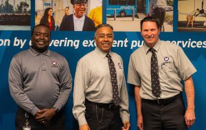 MetroBus Roadeo Winners. Left to right: Bryant Shotwell (2nd Place), Bobby Morris, Thomas Diugos (3rd Place)