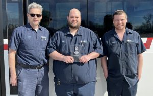 Metro Mechanics team. Left to right: Jamie Kenyon, Josh Maloney, Ryan Lang