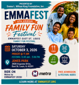 Graphic promoting EMMAFEST on October 3, 2026 at Jones Park